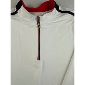 Women's Tall Tech‎ White 1/4 Zip Long Sleeve Golf Top Lightweight Breathable